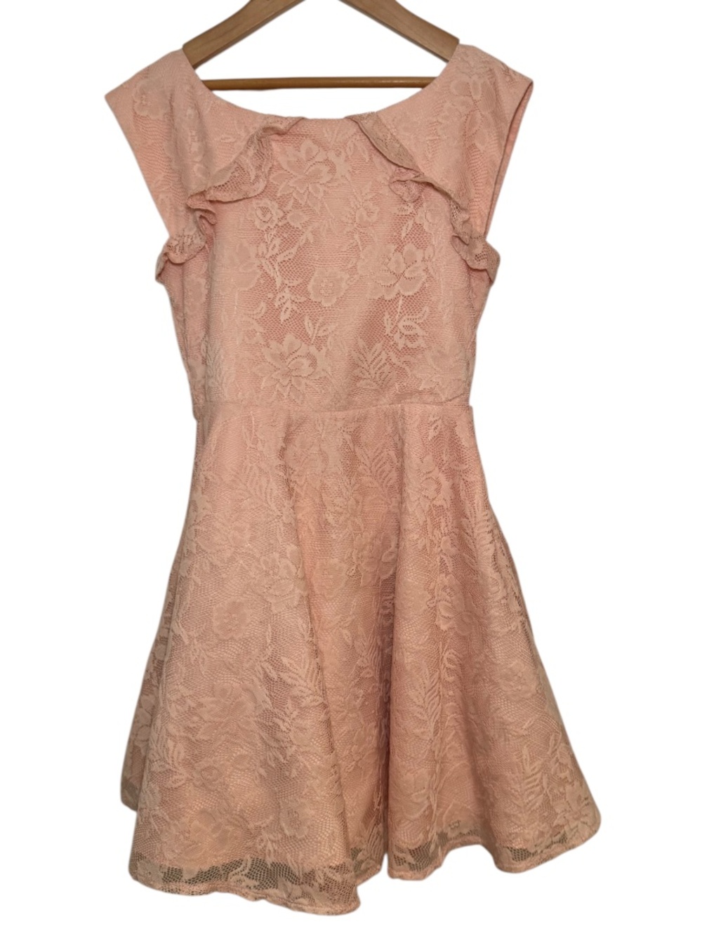 PASTOURELLE BY PIPPA & JULIE light pink fit & flare party dress - size 7